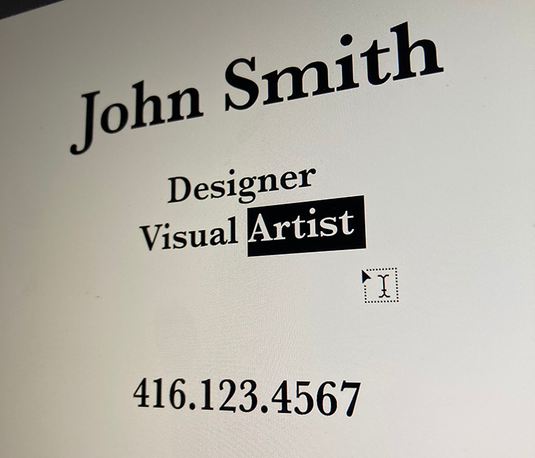 Information Text Update